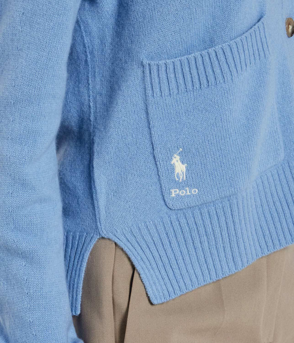 Шерстяной кардиган POLO RALPH LAUREN - голубой(211914536)