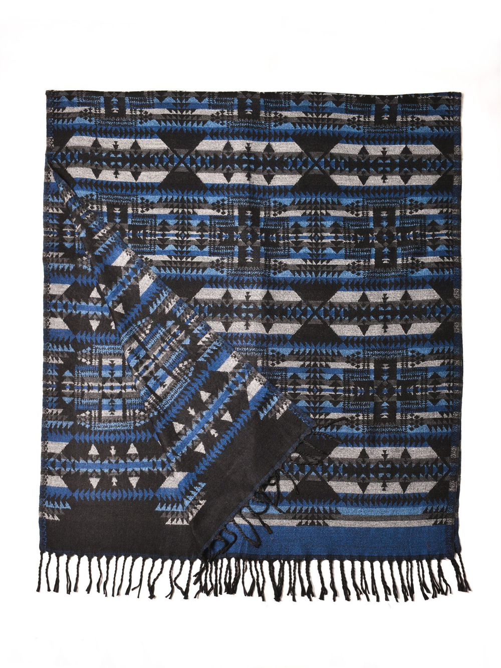 Шарф теплый с индейским орнаментом