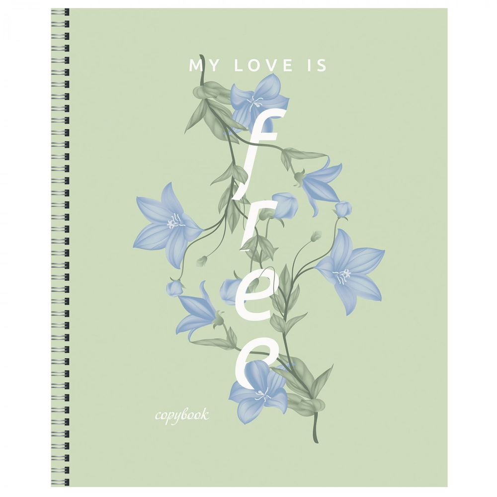 Тетрадь 48л., А5, клетка, Канц-Эксмо "Love yourself", гребень, мелованный картон, выб.лак, глиттер, перламутр, 5 дизайнов