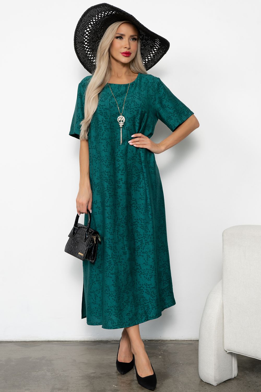 Платье Элиза (изумрудный)-54р-р Р11-1219/2 Nikol