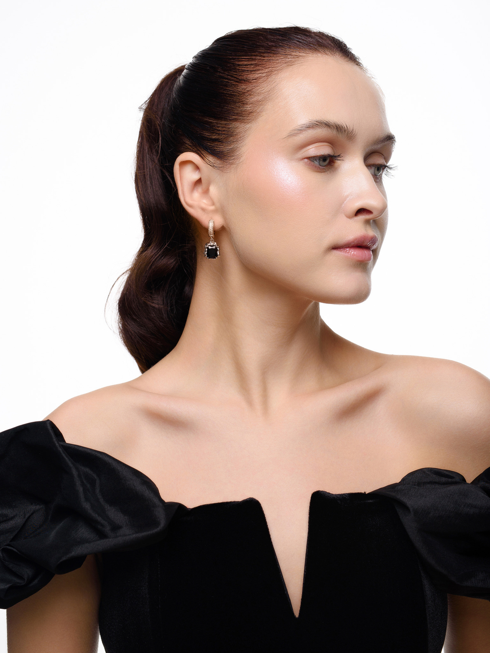 Серьги "Lollipops" Black Silver