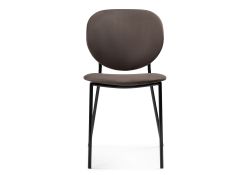 Стул на металлокаркасе Саранда кофе / черный глянец