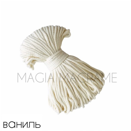 Шнур хлопковый 4 мм с сердечником, круглый, мягкий