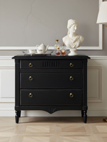 Комод Джоли, 110х50х94, из массива березы, с ящиками, черный