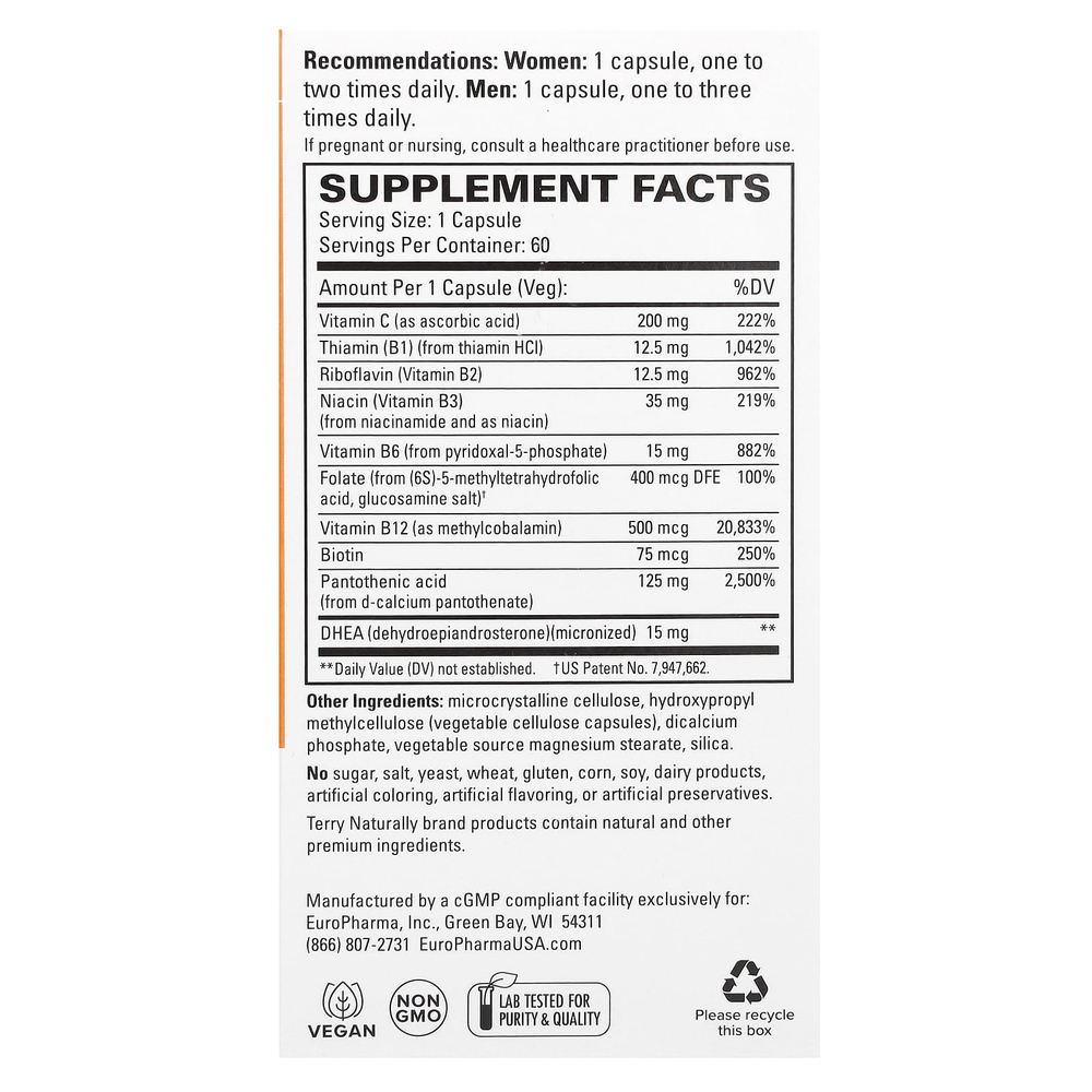 Terry Naturally, Cortisol Rescue, 60 капсул