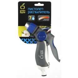 GWHM20-040 GREEN APPLE Пистолет-распылитель, пластик, регулируемая латунная форсунка, 3 режима