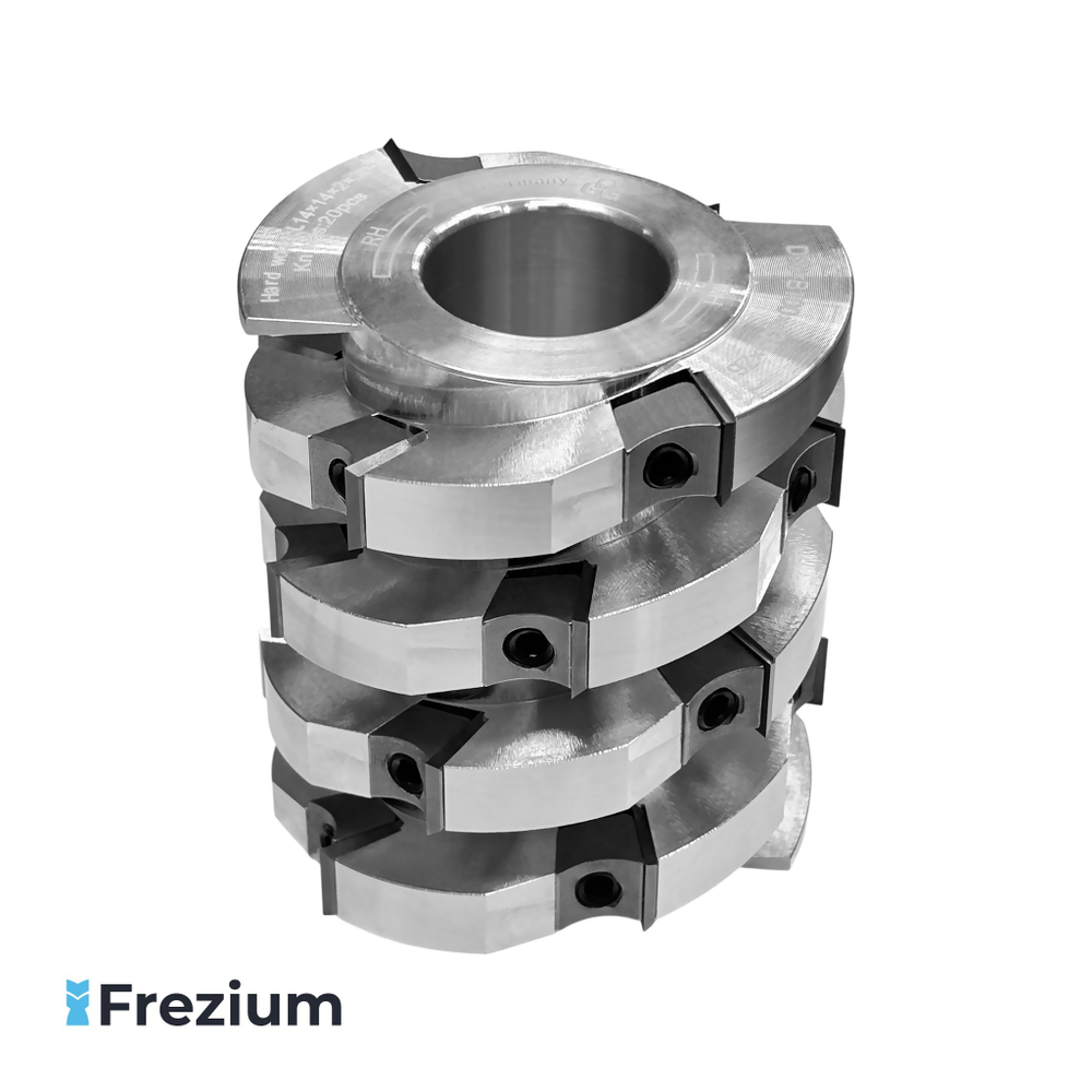 Насадная обгонная фреза-кукуруза со сменными пластинами "O.G.Germany" (90x35x100 Z6 20T)