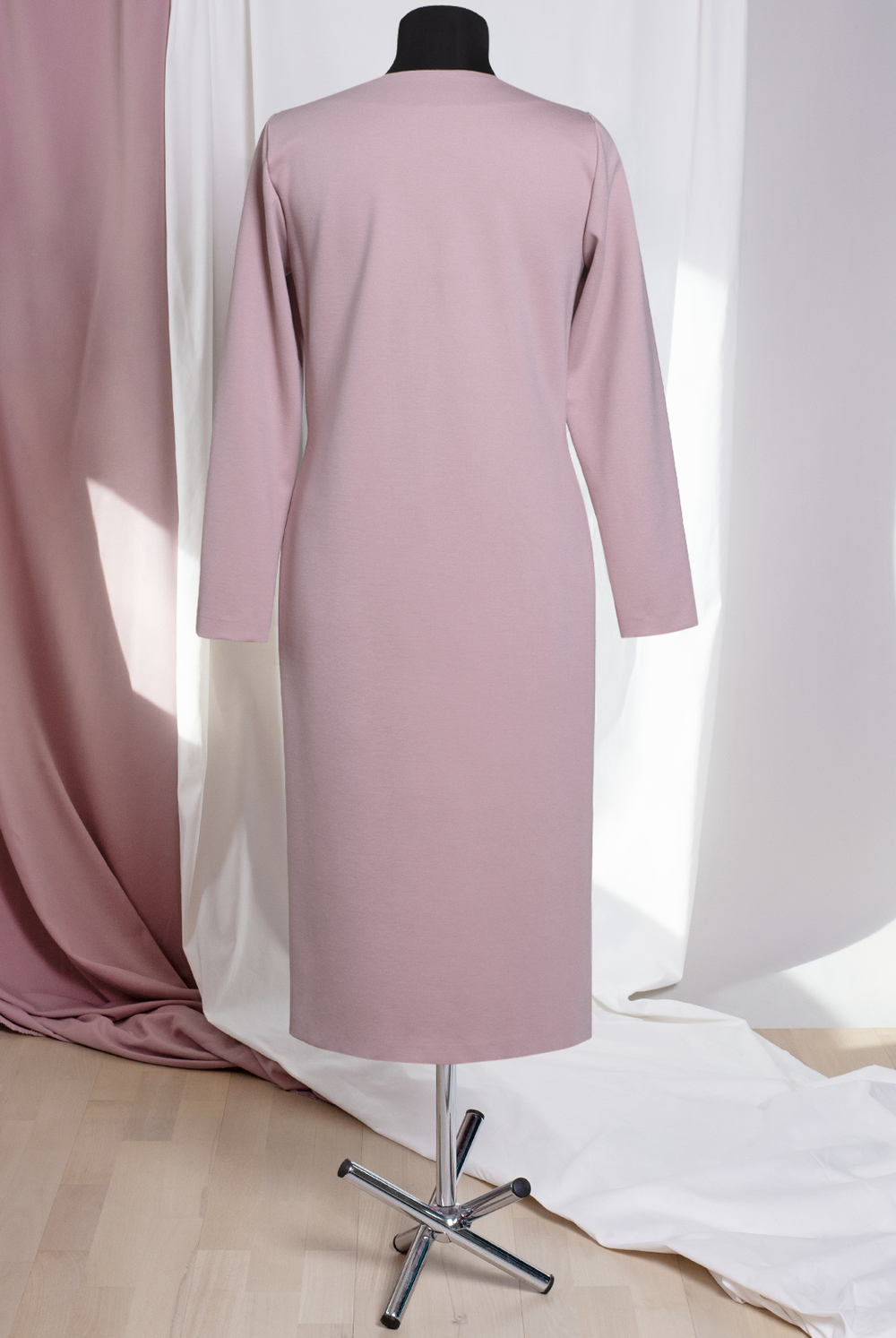 Трикотажное платье 3061АЕа, Пудровый #234П053061АЕа