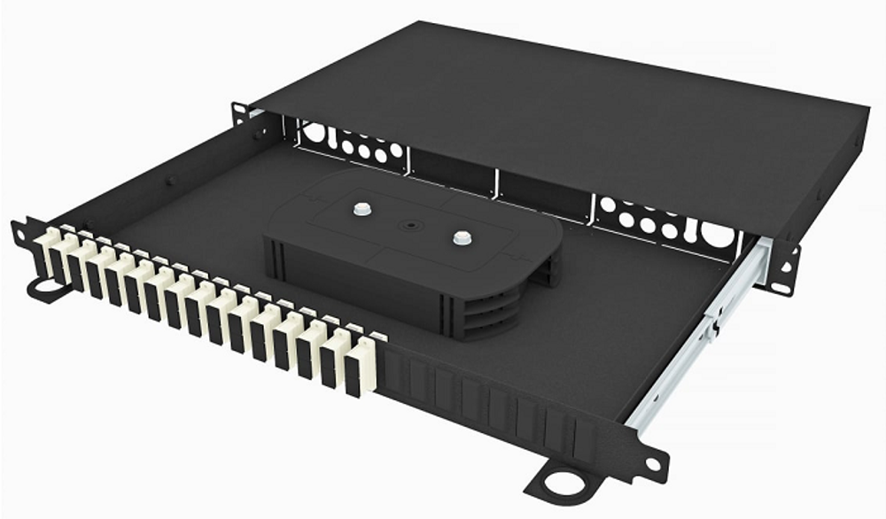 Кросс оптический стоечный  TopLAN КРСв-Top-1U-32SC/U-OM2-BK