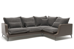 Rey диван угловой замша серый