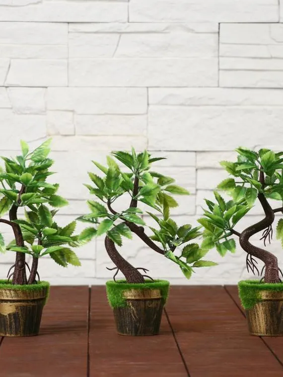 Бонсай в горшке &quot;Осенний&quot; 7x20 см, микс