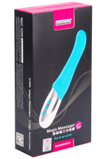 Голубой пульсирующий массажер - 26 см. (Цвет: голубой)