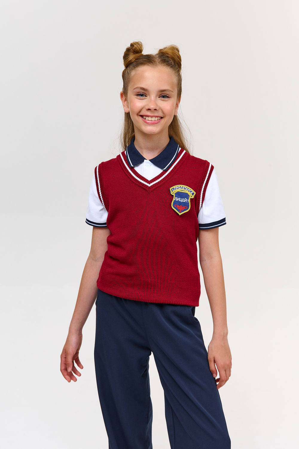 Жилет школьный вязаный (с липучкой)
