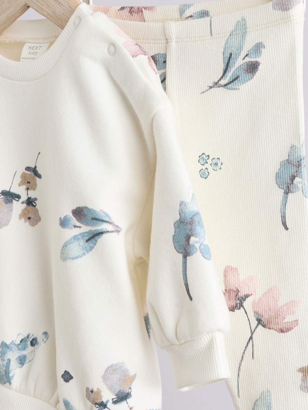 Толстовка и легинсы в комплекте для малышей Next E66-550, Молочный