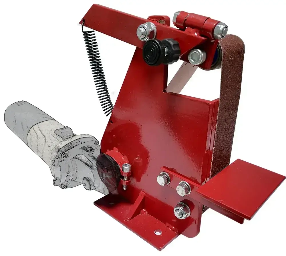 Гриндер шлифовальный станок ленточный/Ленточный Гриндер для УШМ 3-х роликовый СГ-01