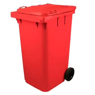 Контейнер внутрикорпусной 240 л класс В Респект красный на колесах