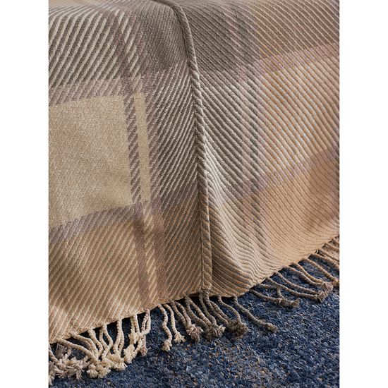 Покрывало из хлопка warm traditions бежево-серого цвета из коллекции essential, 230х250 см