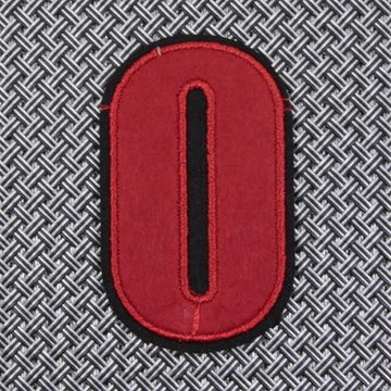 Нашивка Цифра "0" (красная)
