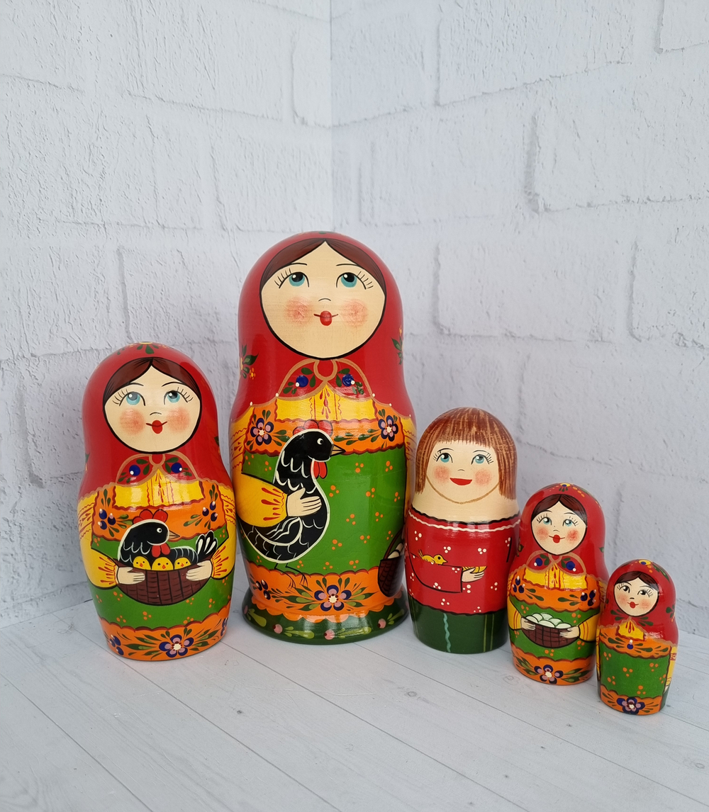 Матрешка "с курочкой" традиция 5мест