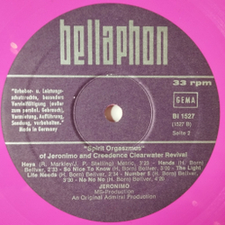 Винтажная виниловая пластинка LP Jeronimo And Creedence Clearwater Revival Spirit Orgaszmus (Germany 1970) (Pink Vinyl)