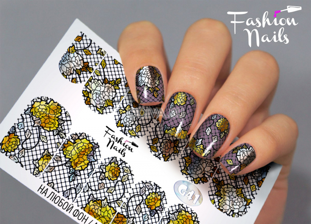 Слайдер-дизайн Fashion Nails Серия G № 41
