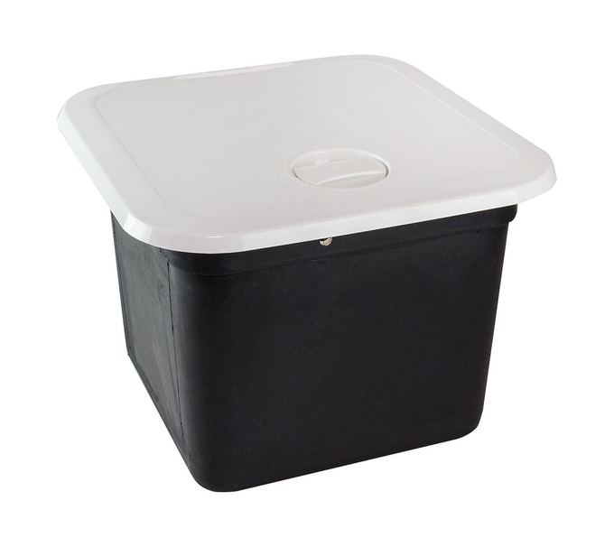 Ящик врезной с крышкой, белый, 374х374х250 мм