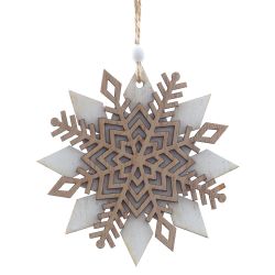 GAEM Украшение новогоднее "Снежинка", L10 W0,5 H10,5 см, 3в.