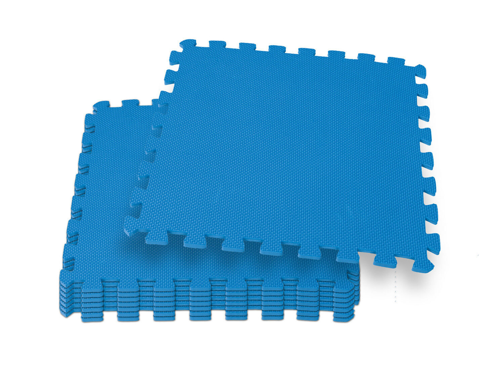 Мягкая модульная подстилка "Пазл", 50х50х1 см, 8 шт., 1,9 кв.м (Intex 29081)