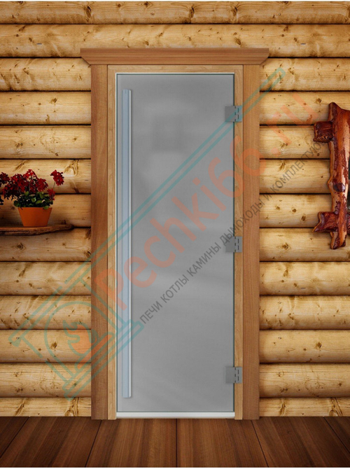 Дверь для бани и сауны Престиж сатин, 180х70 см по коробке (DoorWood) в Кирове