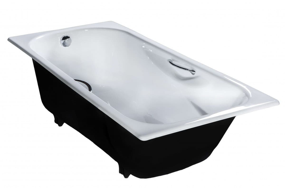 Ванна из чугунного литья эмаль. в комп. с установ. арматурой (комплект 4), 1800мм Сибирячка-У с ручками