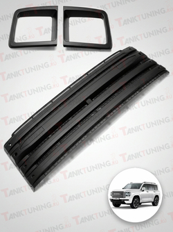 Haval H9 решетка радиатора Black Warrior без надписи HAVAL + накладки на фары