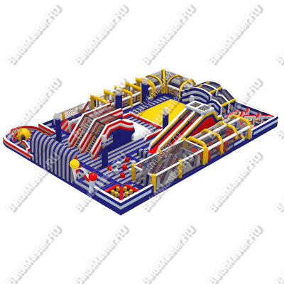 Надувной комплекс "Просторы для забав" 32,5*21,6*5 м