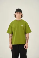 Футболка Called a Garment Stone shapes золотая оливка