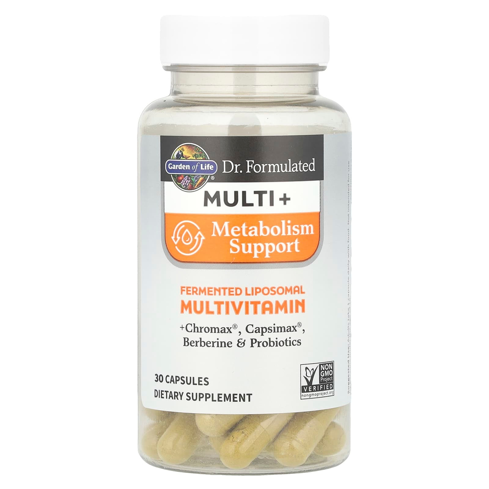 Garden of Life, Компания Dr. Formated Multi +, поддержка метаболизма, 30 капсул