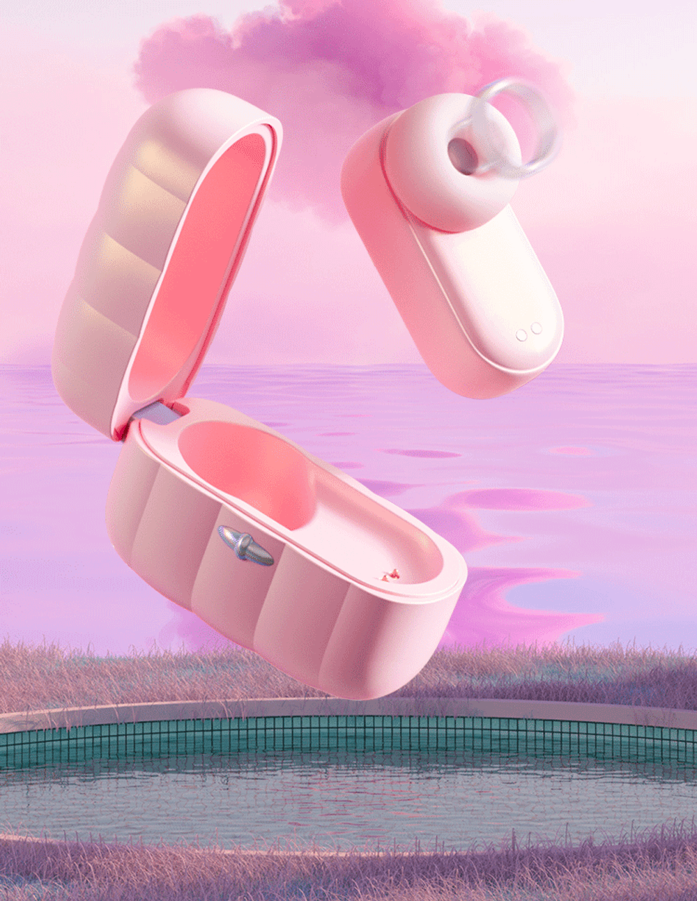 Волновой стимулятор в виде наушника с управлением через приложение