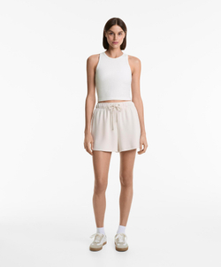 Oysho Топ из смесового модала в рубчик, белый