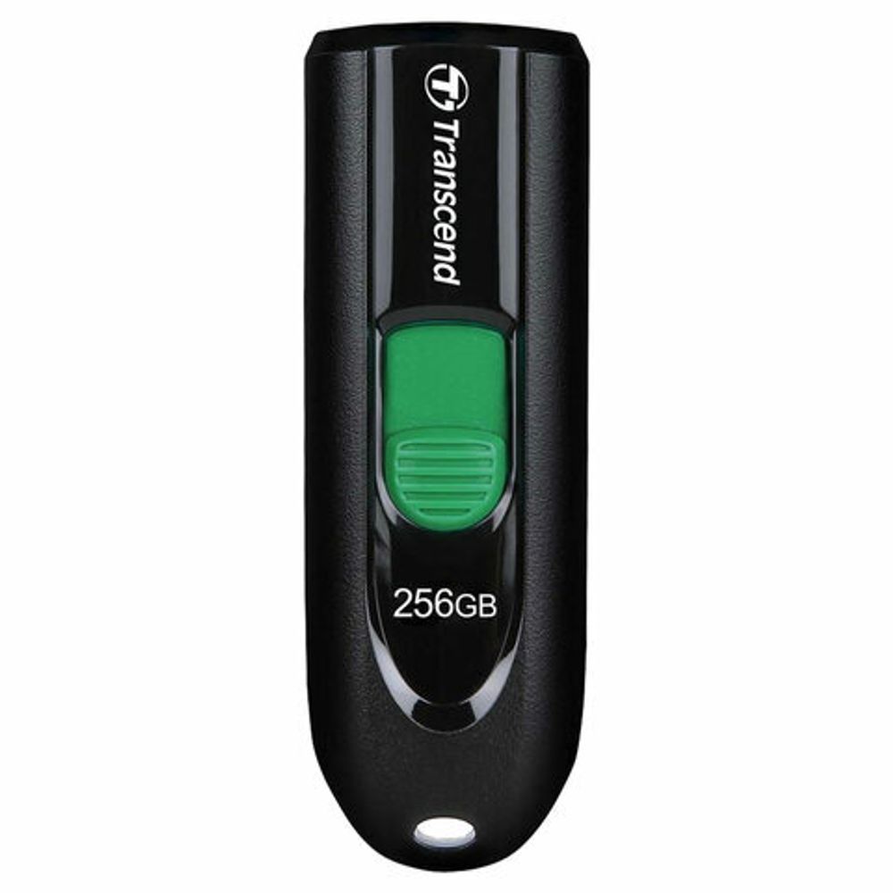 Флеш-диск 256GB TRANSCEND JetFlash 790C, разъем USB Type-С, черный/зеленый, TS256GJF790C