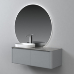 Тумба с раковиной Black&White Universe 120 см U915.1200 L glossy light grey