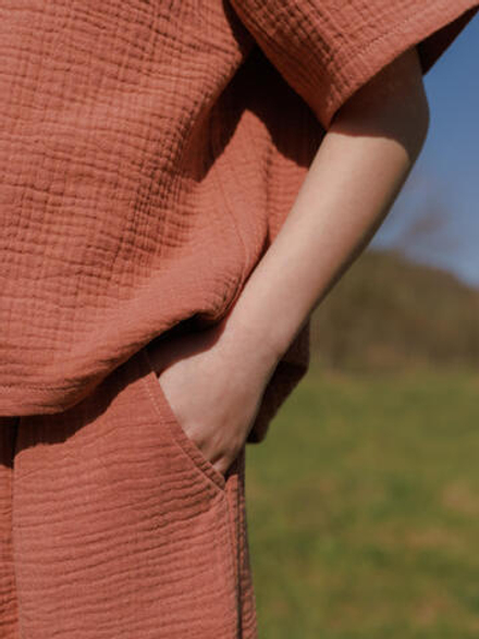 Поло оверсайз Mjölk Toffee, из муслина