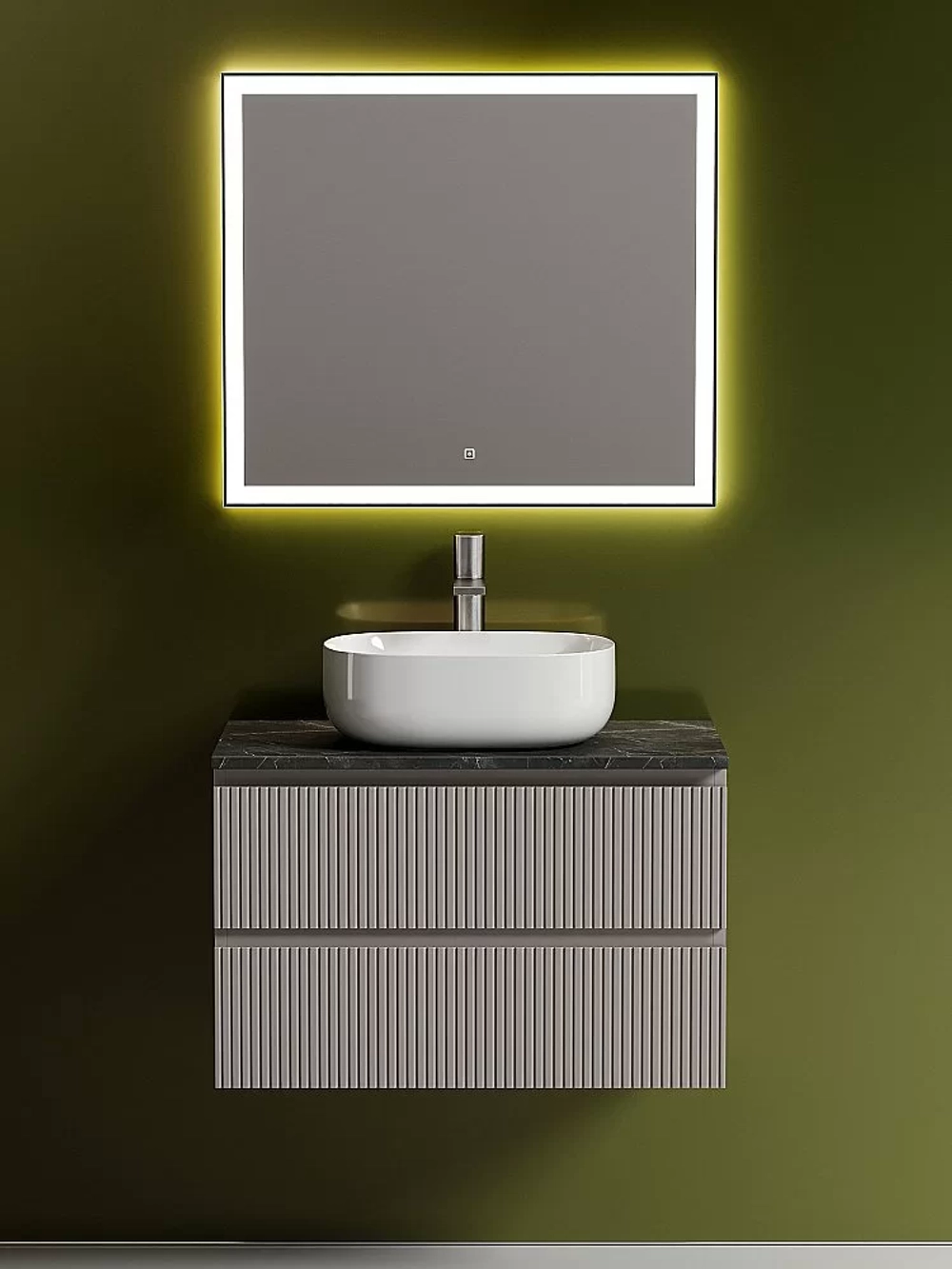 Тумба с раковиной Sancos SNOB T 80 со столешницей, Doha Soft