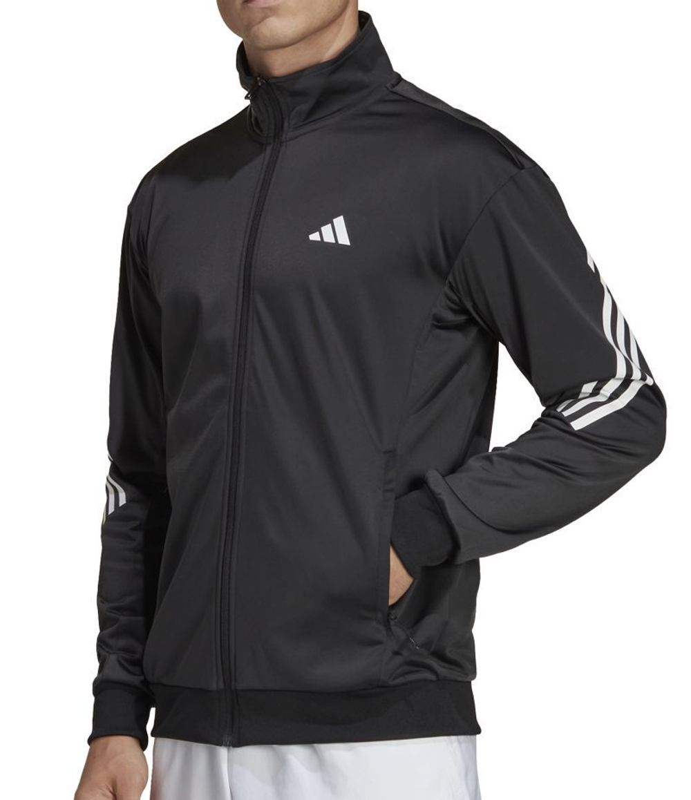 Мужская теннисная кофта Adidas 3-Stripes Knit Tennis Jacket - black