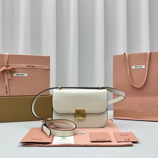 Miu Miu Leather Shoulder Bag 20 cm