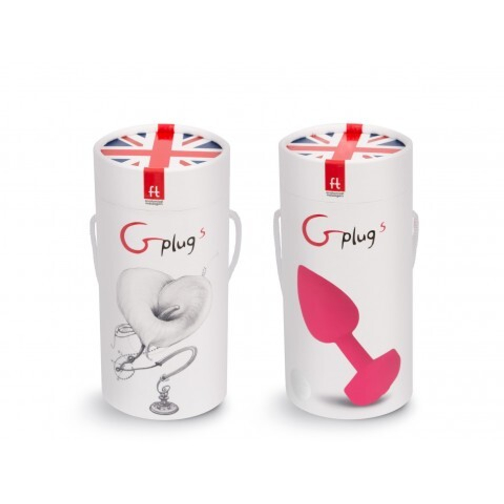 Маленькая дизайнерская анальная пробка с вибрацией Fun Toys Gplug - розовая