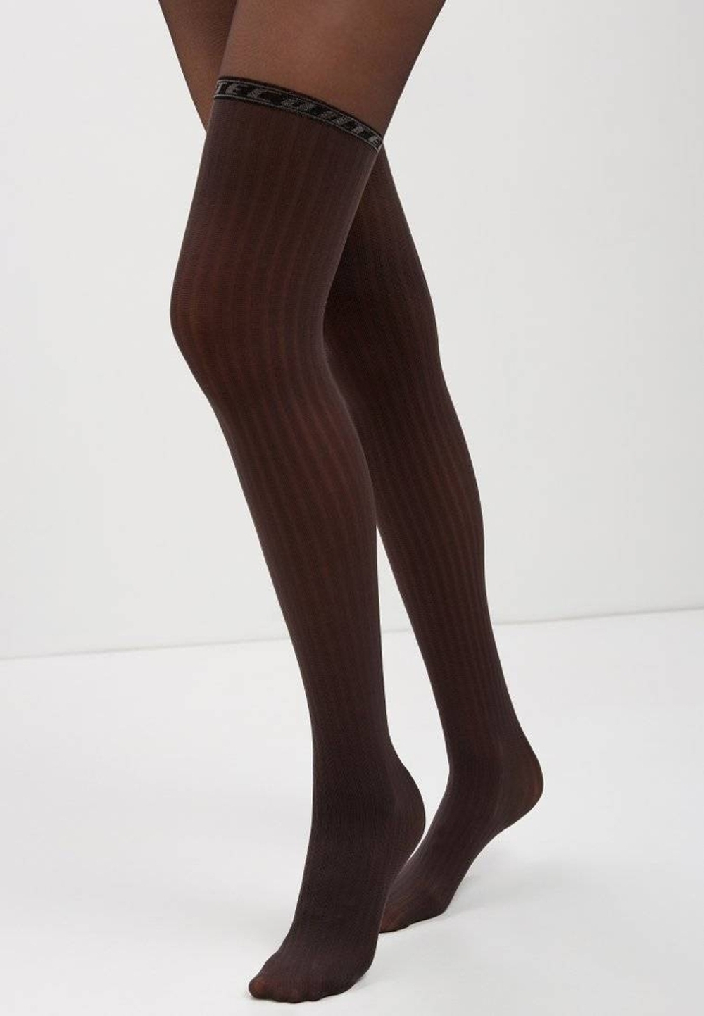 CONTE FANTASY GLAM Колготки женские с имитацией чулок и рельефными полосами