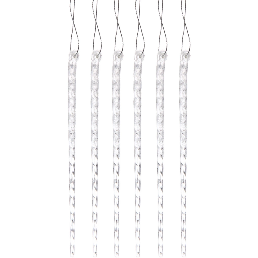 Подвеска «Снежный хрусталь» 18 см (набор 6 шт), Белый