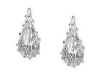 Серьги-гвоздики "Фактурные капли" 25мм