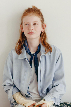 ZARA КУРТКА-БОМБЕР ИЗ ХОЛЩОВОЙ ТКАНИ, ГОЛУБОЙ