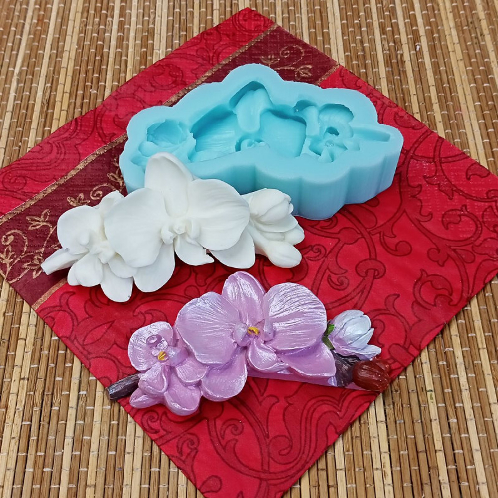 Молд силиконовый "Орхидея ветка" 229/1