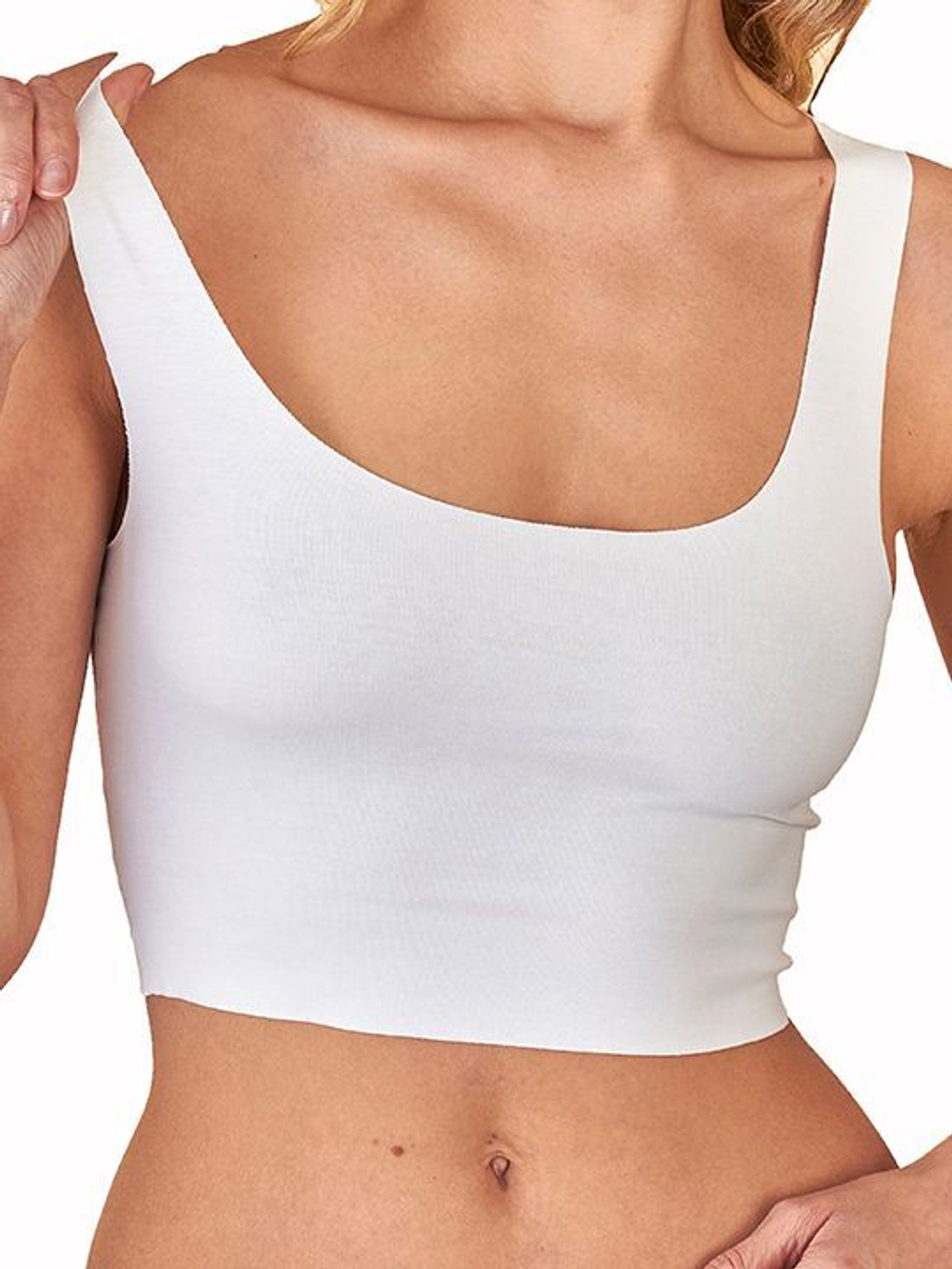 Женский укороченный бесшовный топ (Размер: XL) (Цвет: зеленый)