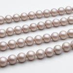 "Майорка" с эффектом сатин, цвет бежевый, диаметр 6,2 мм, цена за 15-16 шт (1/4 нити)